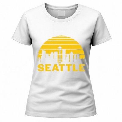 Vintage Seattle Washington Cityscape Retro Women's T-Shirt