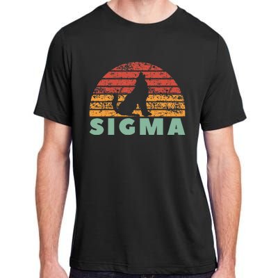 Vintage Sigma Wolf Retro Sigma Male Adult ChromaSoft Performance T-Shirt