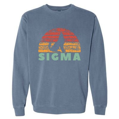 Vintage Sigma Wolf Retro Sigma Male Garment-Dyed Sweatshirt