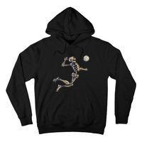 Volleyball Skeleton Women Volleyball Player Halloween Hoodie