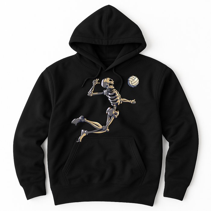 Volleyball Skeleton Women Volleyball Player Halloween Hoodie