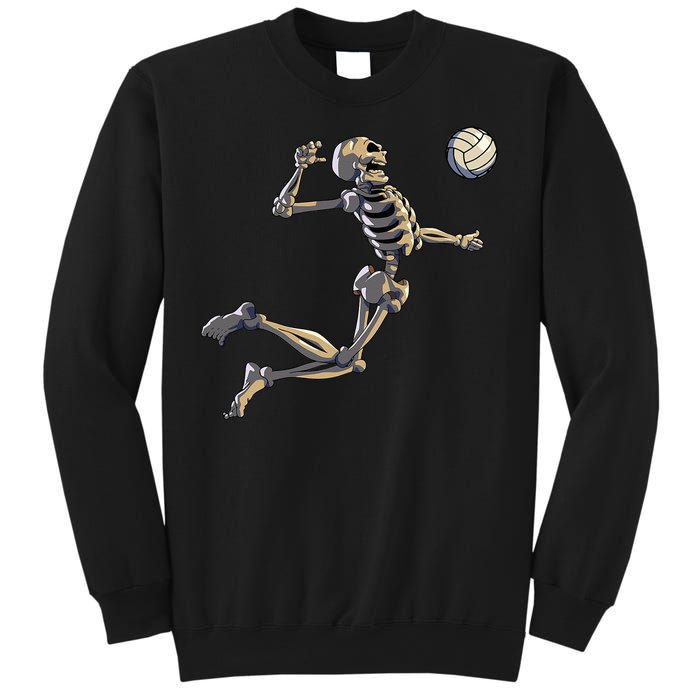 Volleyball Skeleton Women Volleyball Player Halloween Sweatshirt