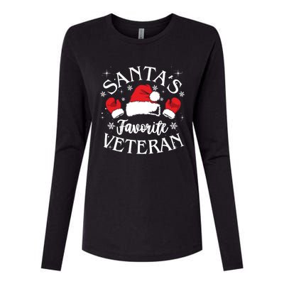 Veteran Santa Xmas Santa's Favorite Veteran Santas Favorite Great Gift Womens Cotton Relaxed Long Sleeve T-Shirt