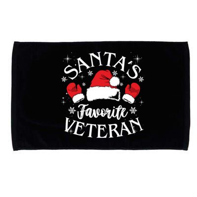 Veteran Santa Xmas Santa's Favorite Veteran Santas Favorite Great Gift Microfiber Hand Towel