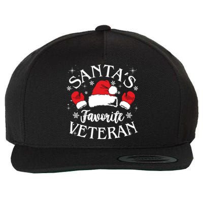 Veteran Santa Xmas Santa's Favorite Veteran Santas Favorite Great Gift Wool Snapback Cap