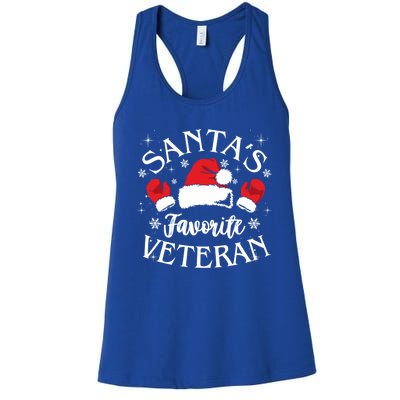 Veteran Santa Xmas Santa's Favorite Veteran Santas Favorite Great Gift Women's Racerback Tank