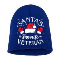 Veteran Santa Xmas Santa's Favorite Veteran Santas Favorite Great Gift Short Acrylic Beanie