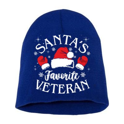 Veteran Santa Xmas Santa's Favorite Veteran Santas Favorite Great Gift Short Acrylic Beanie