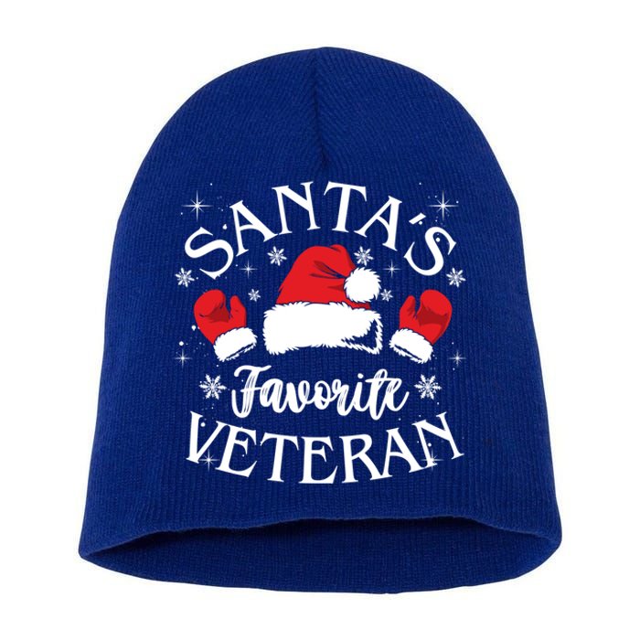 Veteran Santa Xmas Santa's Favorite Veteran Santas Favorite Great Gift Short Acrylic Beanie