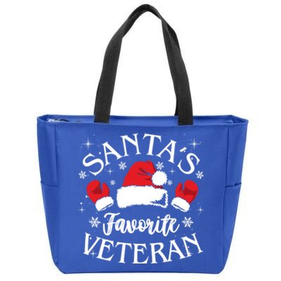 Veteran Santa Xmas Santa's Favorite Veteran Santas Favorite Great Gift Zip Tote Bag