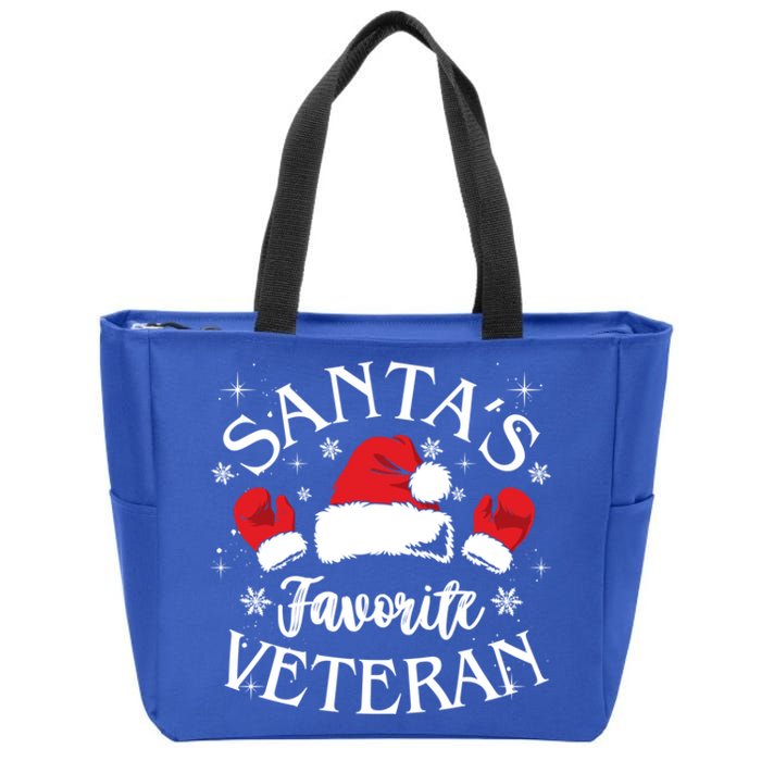 Veteran Santa Xmas Santa's Favorite Veteran Santas Favorite Great Gift Zip Tote Bag