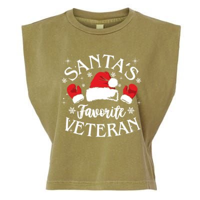 Veteran Santa Xmas Santa's Favorite Veteran Santas Favorite Great Gift Garment-Dyed Women's Muscle Tee