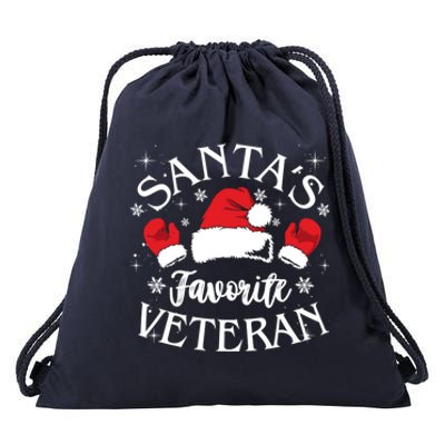 Veteran Santa Xmas Santa's Favorite Veteran Santas Favorite Great Gift Drawstring Bag