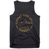 Vintage Support Your Local Farmers Farming Farm Farmer Tank Top