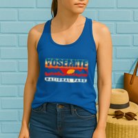 Vintage Sunset Yosemite National Park Womens Tank Top