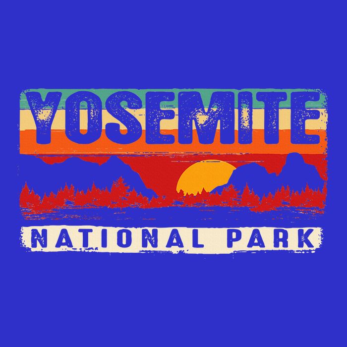 Vintage Sunset Yosemite National Park Womens Tank Top