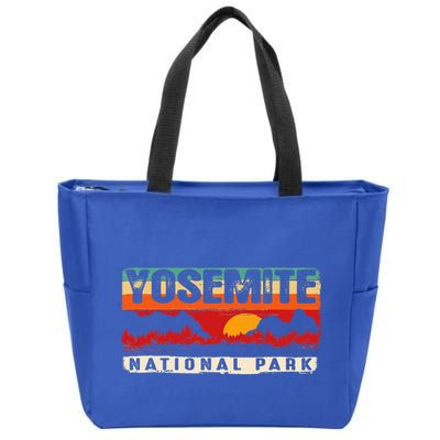 Vintage Sunset Yosemite National Park Zip Tote Bag