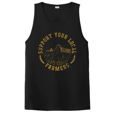 Vintage Support Your Local Farmers Farming PosiCharge Competitor Tank