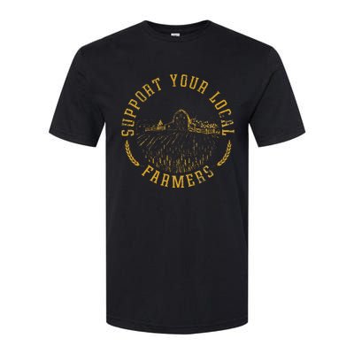 Vintage Support Your Local Farmers Farming Softstyle CVC T-Shirt