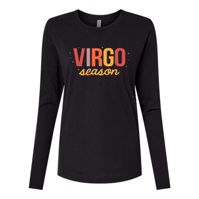 Virgo Season Zodiac Sign Horoscope August September Birthday Womens Cotton Relaxed Long Sleeve T-Shirt