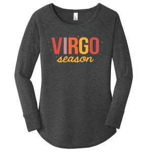 Virgo Season Zodiac Sign Horoscope August September Birthday Women's Perfect Tri Tunic Long Sleeve Shirt