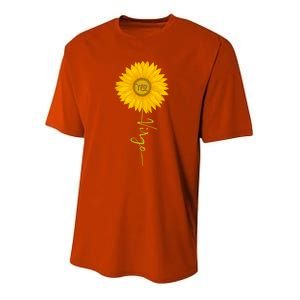 Virgo Sunflower Zodiac Sign Floral Horoscope Gift Youth Performance Sprint T-Shirt