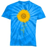 Virgo Sunflower Zodiac Sign Floral Horoscope Gift Kids Tie-Dye T-Shirt