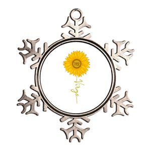 Virgo Sunflower Zodiac Sign Floral Horoscope Gift Metallic Star Ornament