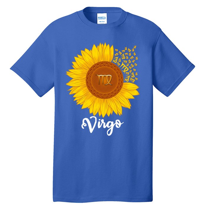 Virgo Sunflower Zodiac Sign Floral Astrology Gift Tall T-Shirt