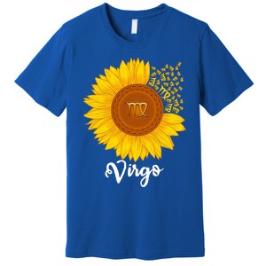 Virgo Sunflower Zodiac Sign Floral Astrology Gift Premium T-Shirt