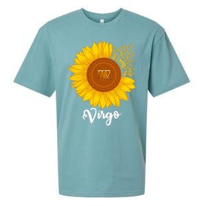 Virgo Sunflower Zodiac Sign Floral Astrology Gift Sueded Cloud Jersey T-Shirt