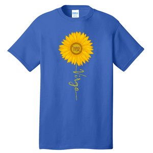 Virgo Sunflower Zodiac Sign Floral Horoscope Gift Tall T-Shirt