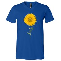 Virgo Sunflower Zodiac Sign Floral Horoscope Gift V-Neck T-Shirt