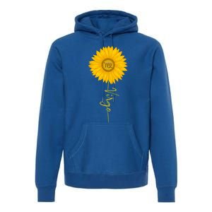 Virgo Sunflower Zodiac Sign Floral Horoscope Gift Premium Hoodie