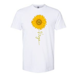 Virgo Sunflower Zodiac Sign Floral Horoscope Gift Softstyle CVC T-Shirt