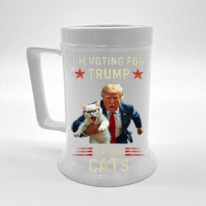 Vote Trump 2024 To Save Cats From Being Eaten Beer Stein