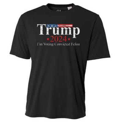 Vintage Trump 2024 IM Voting Convicted Felon Cooling Performance Crew T-Shirt