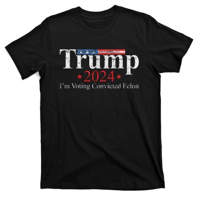 Vintage Trump 2024 IM Voting Convicted Felon T-Shirt