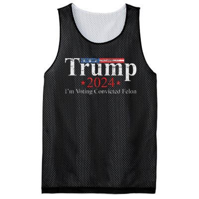 Vintage Trump 2024 IM Voting Convicted Felon Mesh Reversible Basketball Jersey Tank