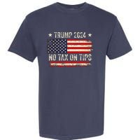 Vintage Trump 2024 No Tax On Tips Us Flag Garment-Dyed Heavyweight T-Shirt