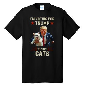 Vote Trump 2024 To Save Cats From Being Eaten Tall T-Shirt