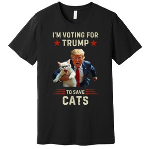 Vote Trump 2024 To Save Cats From Being Eaten Premium T-Shirt