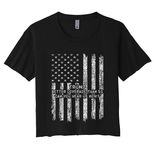 Vintage Trump 2025 45 47 Better Coverage Than 5g Women's Crop Top Tee