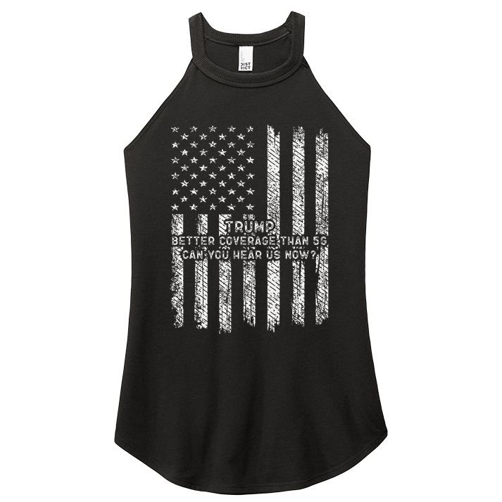 Vintage Trump 2025 45 47 Better Coverage Than 5g Women's Perfect Tri Rocker Tank