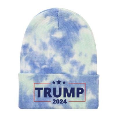 Vote Trump 2024 Election Tie Dye 12in Knit Beanie