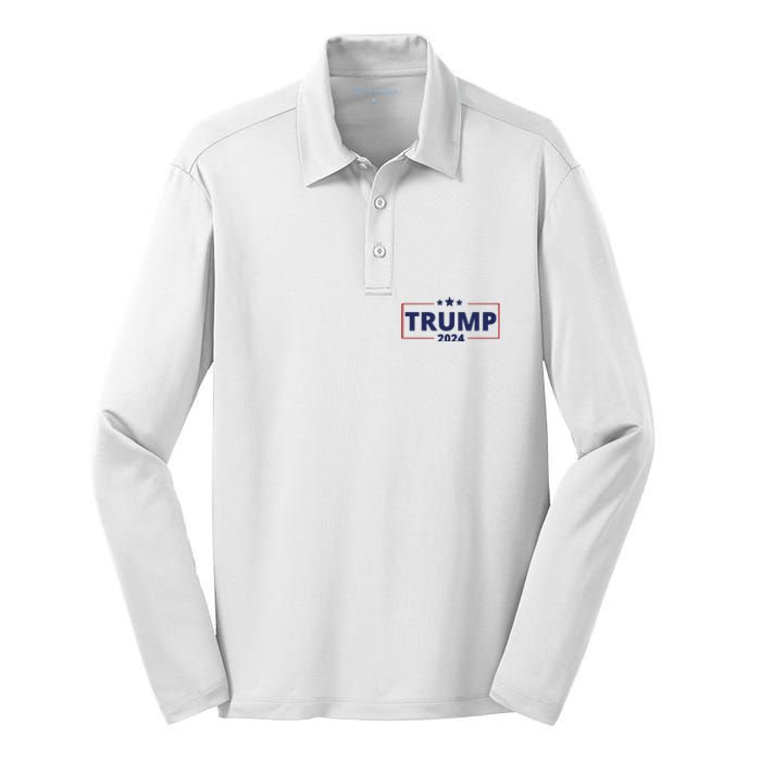 Vote Trump 2024 Election Silk Touch Performance Long Sleeve Polo