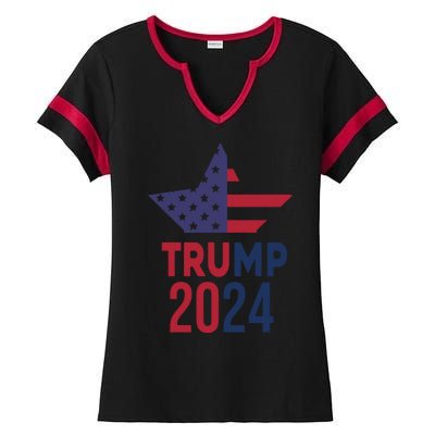 Vote Trump 2024 Usa Election Ladies Halftime Notch Neck Tee