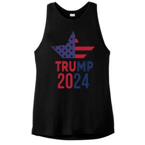 Vote Trump 2024 Usa Election Ladies PosiCharge Tri-Blend Wicking Tank