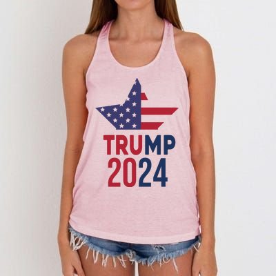 Vote Trump 2024 Usa Election Women's Knotted Racerback Tank