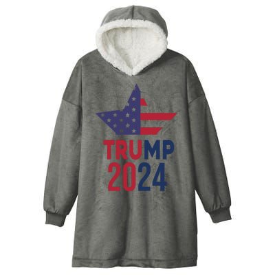 Vote Trump 2024 Usa Election Hooded Wearable Blanket